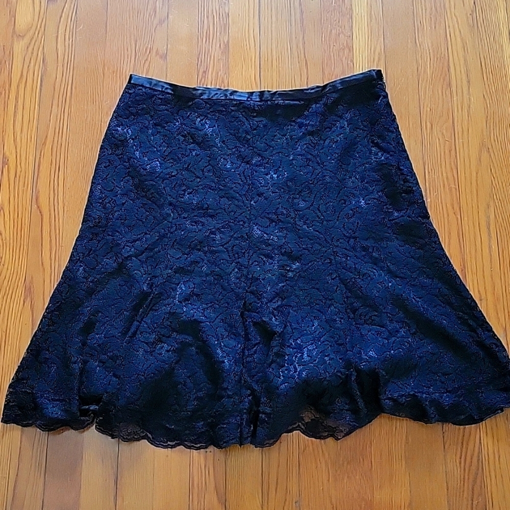 Lane Bryant lace black skirt
